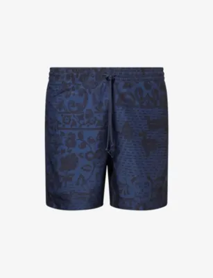 CARHARTT WIP Slater Floral Swim Trunks in Vestige Blue – Mens | Swimwear | Trunks