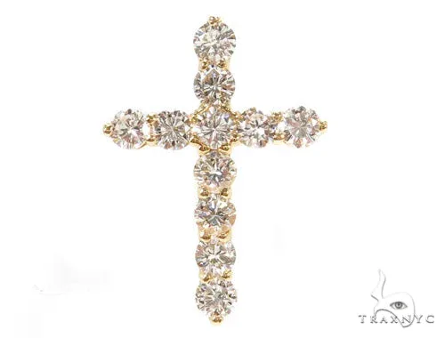 RINA - For Him FACTORY Prong Diamond Cougar Cross Crucifix 37430 in Rose Gold – Pendant
