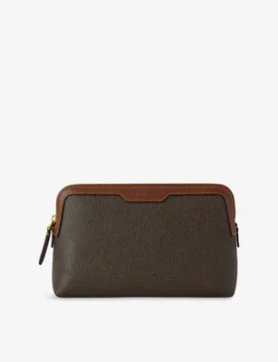 MULBERRY Small Cosmetic Leather Pouch - BLACK-COGNAC in BLACK-COGNAC, additional product view 2
