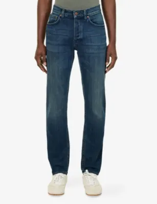 NUDIE JEANS Solid Ollie Straight-Leg Denim Jeans - 30/30 detail 3