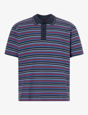 RAG & BONE Stripe Pique Short-Sleeve Polo Knit Shirt