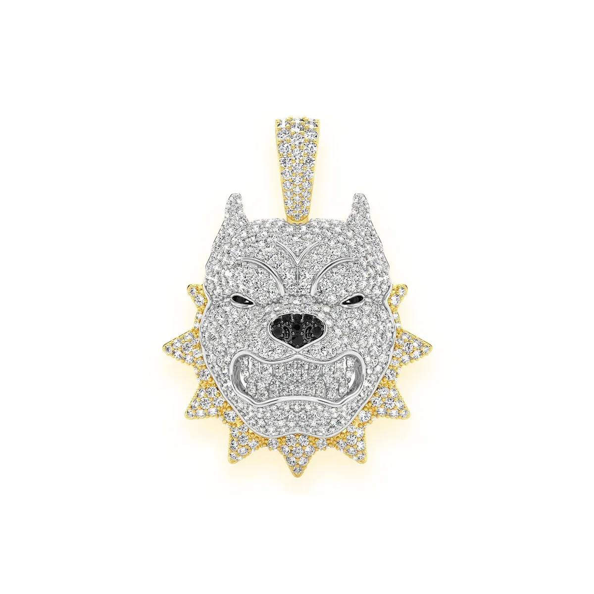 For Him Pitbull Diamond Pendant in 3.00ctw / Rose Gold / Natural Diamond – Pendant