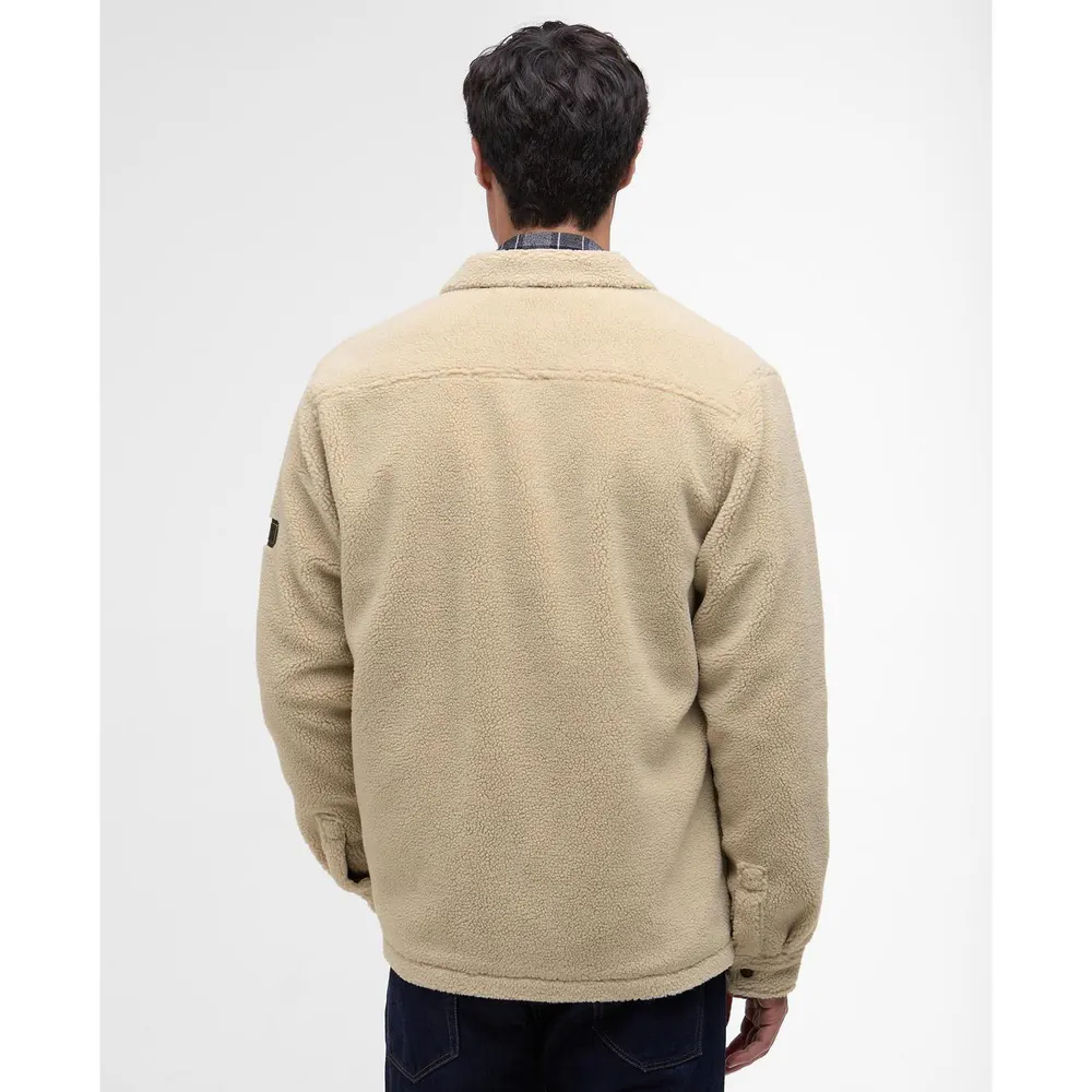 Barbour International Mens Trident Overshirt in Mist BE12, additional product view 3