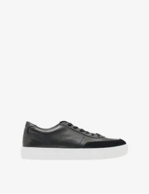 REISS Finton Leather Trainers - BLACK - EUR 43 / 9 UK MEN in BLACK – Mens | Trainers | Lace up trainers