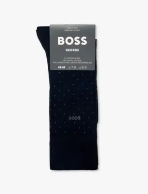 BOSS George dotted-pattern cotton-blend socks - 7-8