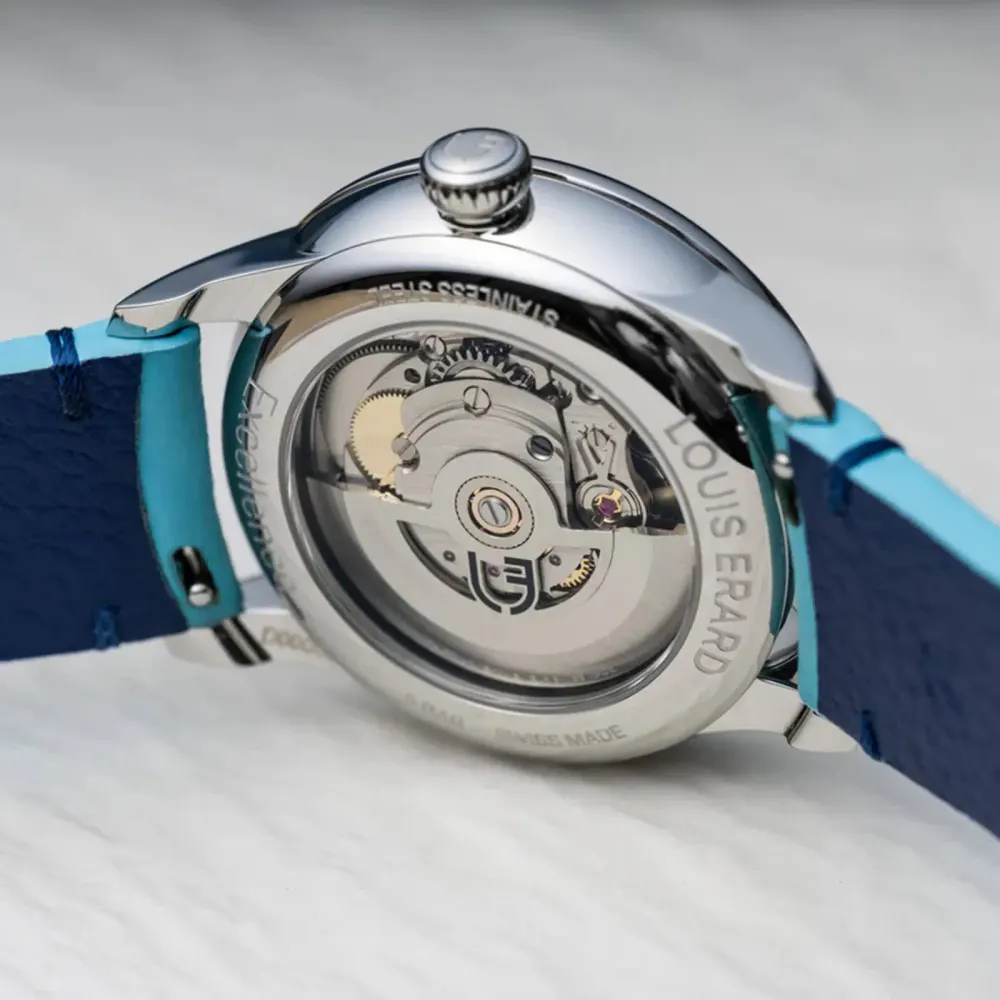 Louis Erard Excellence Petite Seconde 39mm Unisex Watch Blue in Blue, additional product view 2