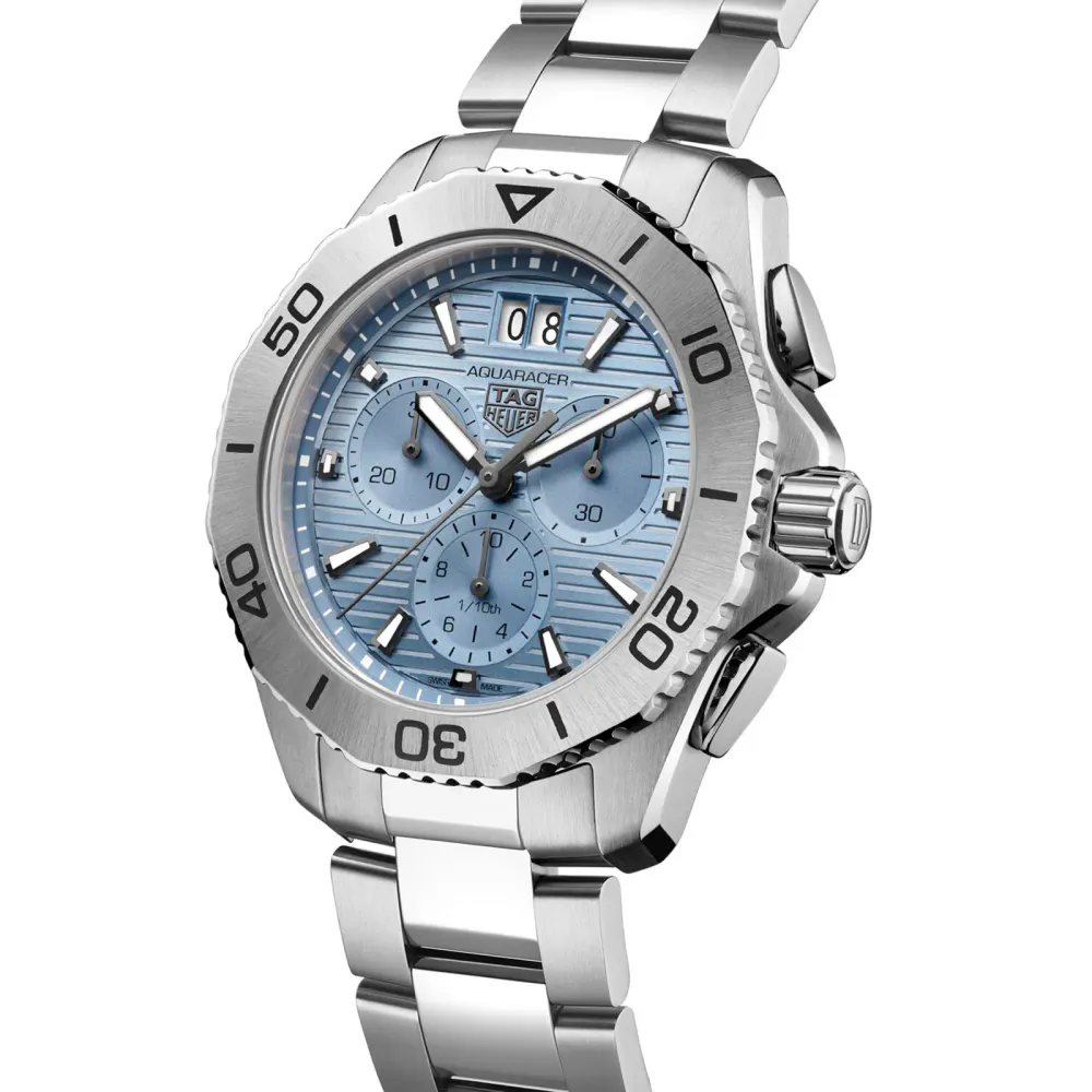 TAG Heuer Aquaracer Chronograph 40mm Mens Watch Blue in Blue, additional product view 2