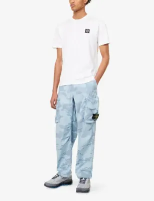STONE ISLAND Compass-Badge Ripstop Camo Cotton-Blend Cargo Trousers detail 2