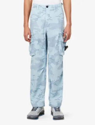 STONE ISLAND Compass-Badge Ripstop Camo Cotton-Blend Cargo Trousers detail 3