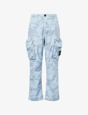 STONE ISLAND Compass-Badge Ripstop Camo Cotton-Blend Cargo Trousers