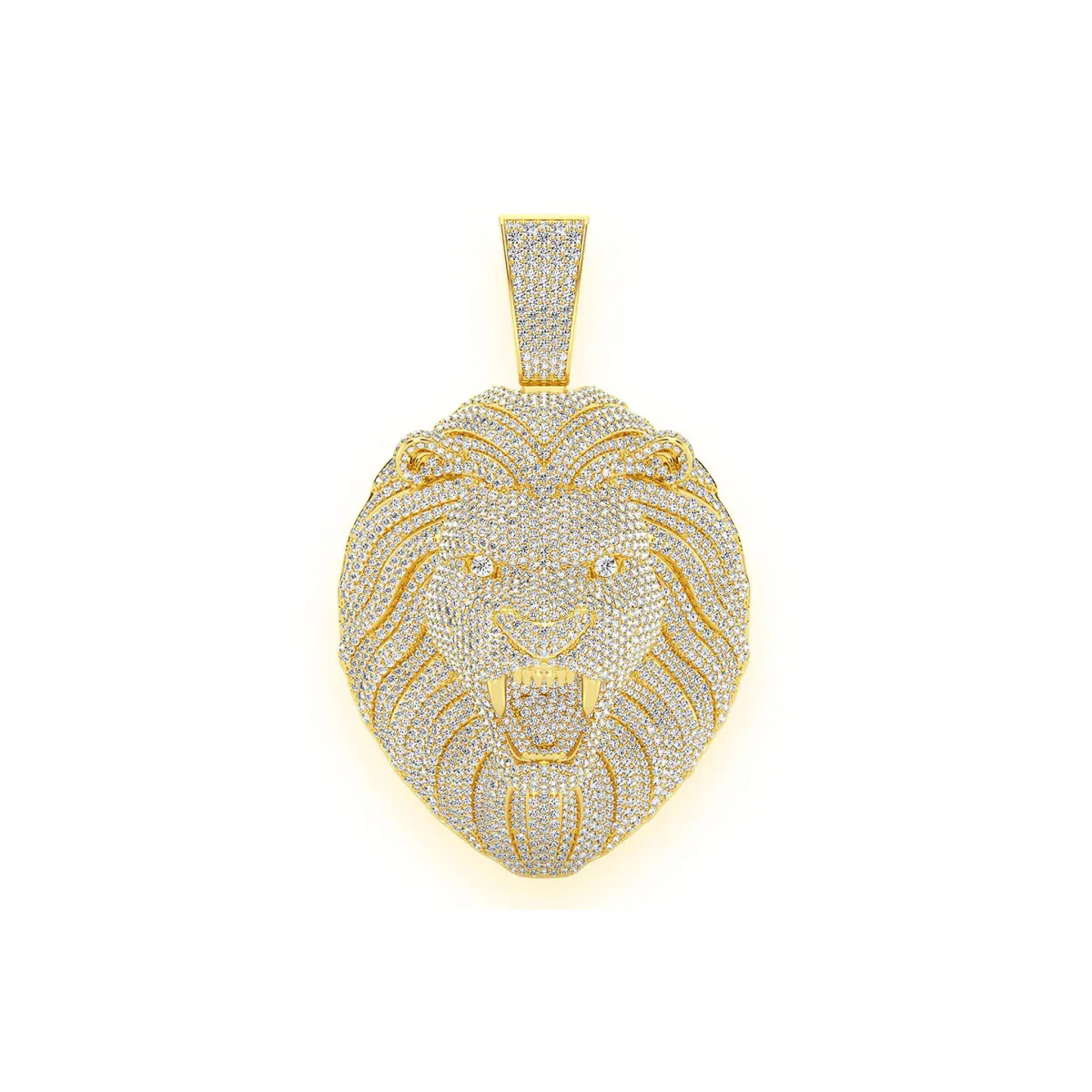 For Him Roaring Lion Diamond Pendant in 15.00ctw / Rose Gold / Natural Diamond – Pendant