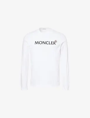 MONCLER Velvet-Branding Long-Sleeves Cotton-Jersey T-Shirt