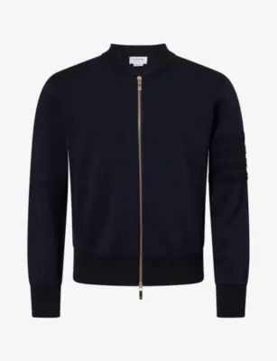 THOM BROWNE Ottoman Milano Wool-Blend Bomber Jacket