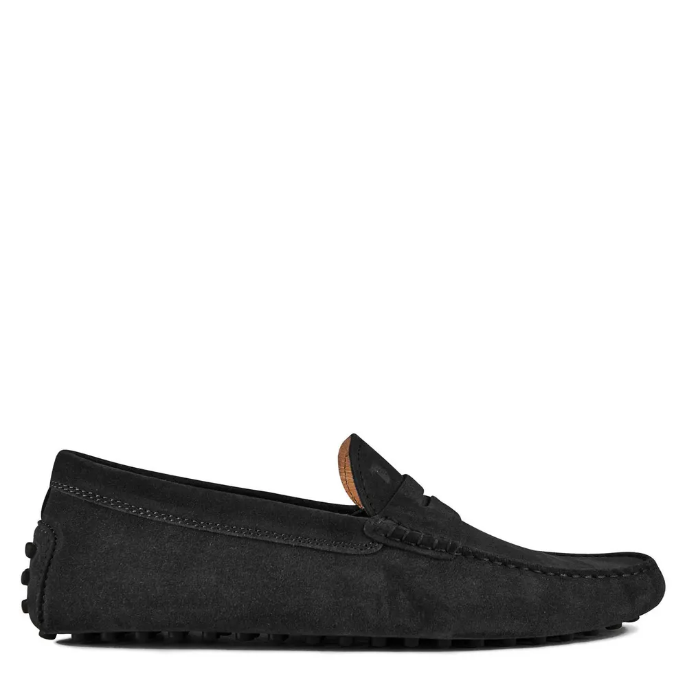 Tods Gommino Suede Loafers in Nero – Footwear