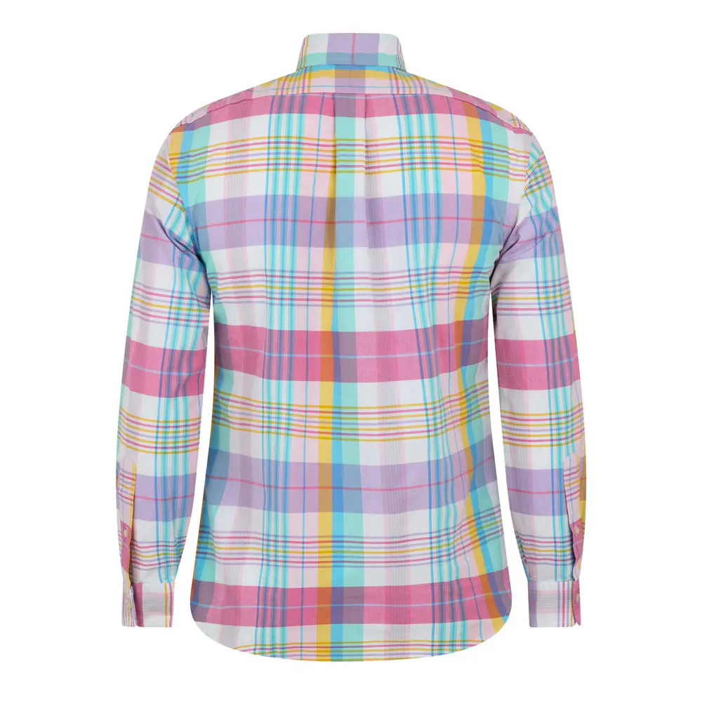 Ralph Lauren Men's Long Sleeve Oxford Shirt in Pink/Multi, additional product view 2
