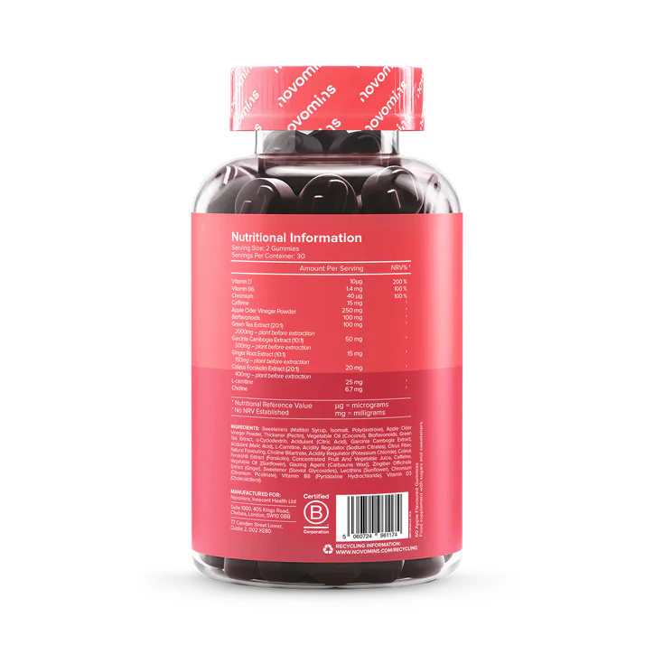 Novomins Tone & Sculpt Gummies Berry 60 Gummies, additional product view 3