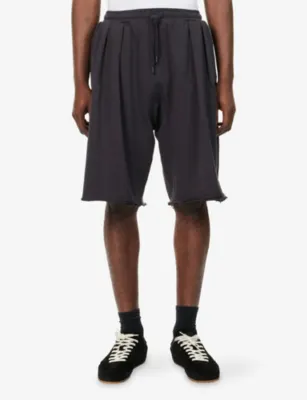 SEVENTH V3 Raw-Hem Cotton Shorts in Cave, additional product view 3