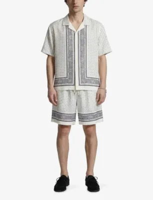 THE KOOPLES Bandana-Print Camp-Collar Woven Shirt detail 2