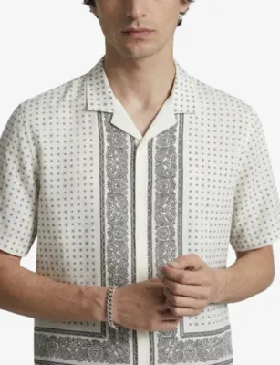 THE KOOPLES Bandana-Print Camp-Collar Woven Shirt detail 3