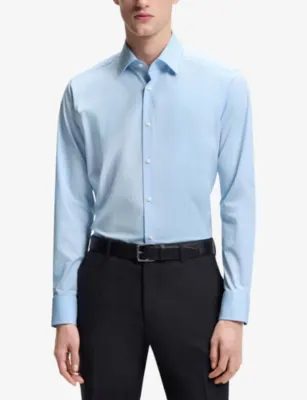 BOSS Slim-Fit Performance-Stretch Twill Shirt - 15.75 detail 3
