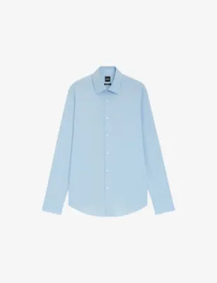 BOSS Slim-Fit Performance-Stretch Twill Shirt - 15.75
