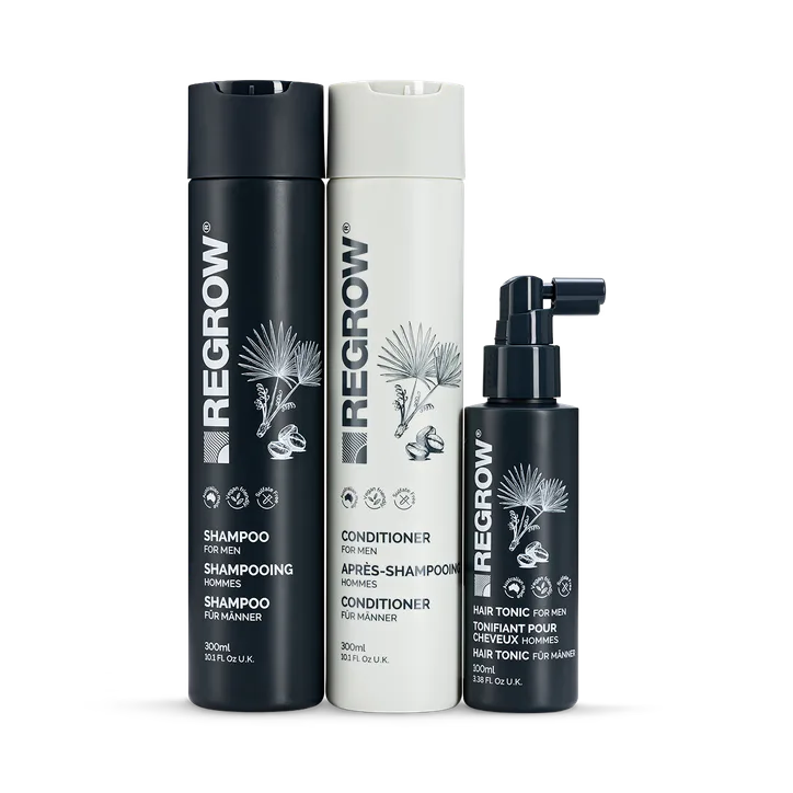 REGROW Men's Bundle Shampoo+Conditioner+Tonic (FREE Scalp Massage Brush)