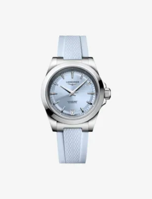 LONGINES L3.430.4.92.9 Conquest Stainless-Steel Rubber Strap 34mm Automatic Watch