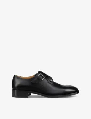 CHRISTIAN LOUBOUTIN Chambelimonk leather shoes - EUR 41.5 / 7.5 UK MEN in BLACK – Mens | Smart shoes | Derby shoes
