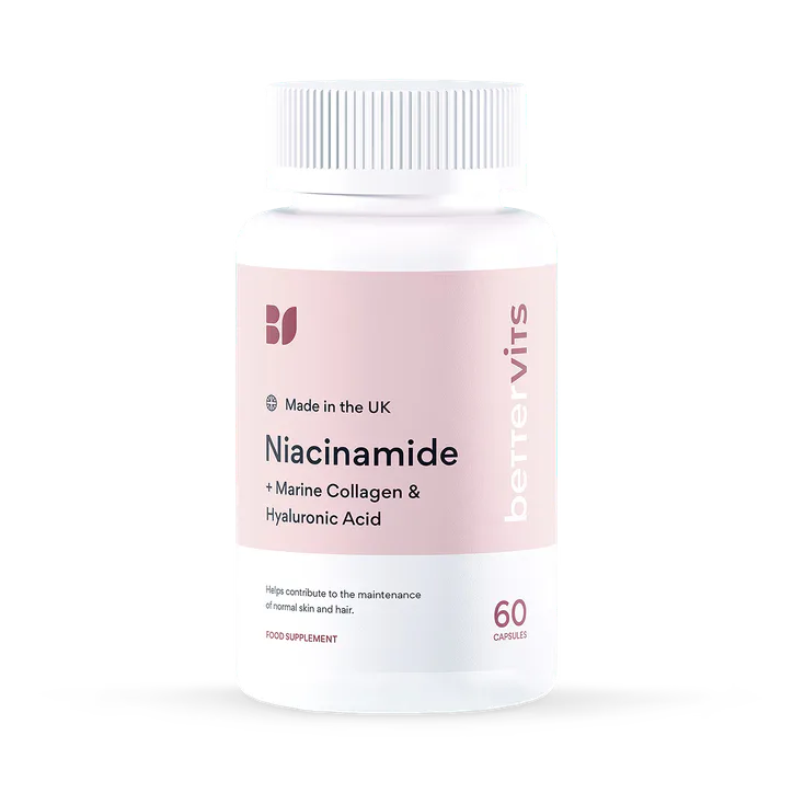 Bettervits Niacinamide + Marine Collagen + Hyaluronic Acid 60 Capsules