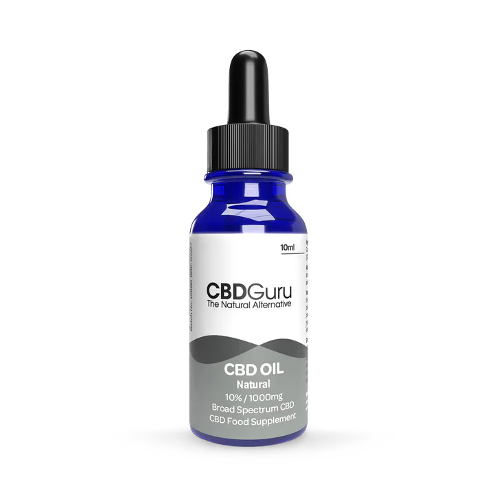 CBD GURU CBD Oil Drops 1000mg 10ml - Natural Flavour Broad Spectrum CBD 10%