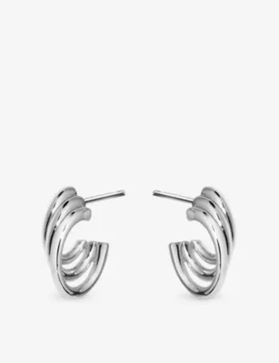 SHAUN LEANE Bound Hoop Size 2 Sterling-Silver Earrings
