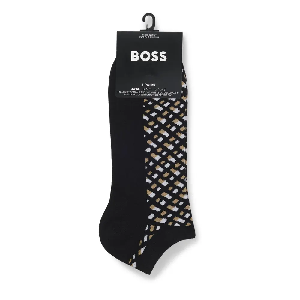 Boss Mens BOSS Bodywear 2-Pack Ankle Socks with Logo Detail detail 2