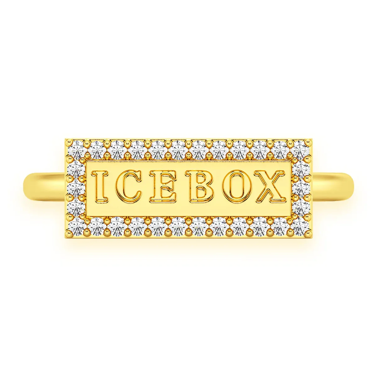 For Him Logo Silhouette Diamond Ring in Yellow Gold / Natural Diamond – Ring
