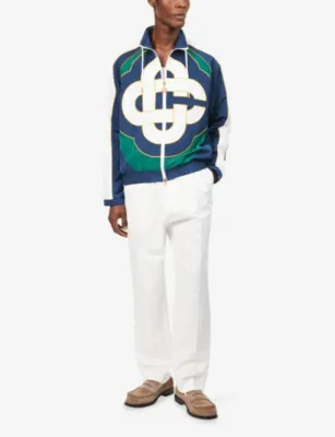 CASABLANCA Logo-Embroidered Colour-Block Soft-Shell Windbreaker Jacket detail 2