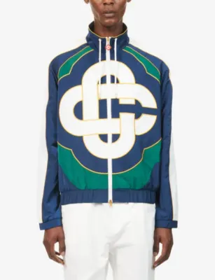 CASABLANCA Logo-Embroidered Colour-Block Soft-Shell Windbreaker Jacket detail 3