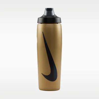 Nike Refuel Locking-Lid Water Bottle (710ml approx.) - Metallic Gold/Black