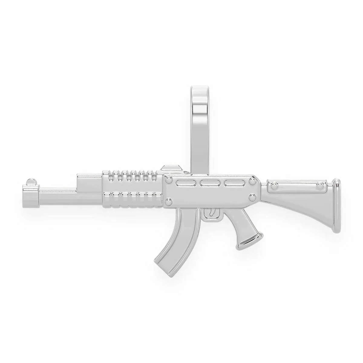 For Him AK47 Draco Diamond Pendant in Plain / White Gold – Pendant