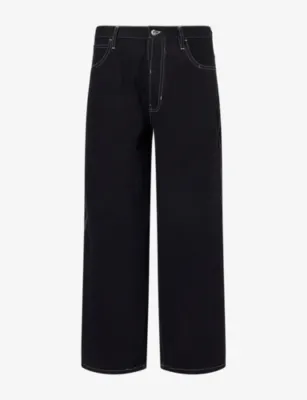 STORY MFG Poetry Straight-Leg Denim Trousers in Iron Black Wonky-wear – Mens | Trousers & shorts | Casual