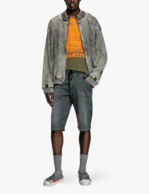 DIESEL 2030 D-Krooley Joog-Jeans Regular-Fit Stretch-Denim Shorts detail 2