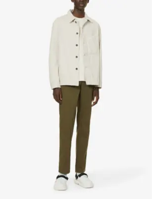 NUDIE JEANS Easy Alvin regular-fit stretch-cotton trousers - 32/32 in OLIVE, additional product view 2