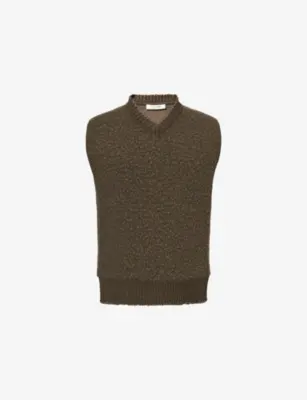 CRAIG GREEN Blanket V-Neck Merino-Wool and Cotton-Blend Vest in KHAKI – Mens | Tops & t-shirts | Polo shirts | Short sleeve