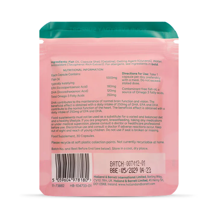 For Him Omega 3 1000mg 30 Days, additional product view 2