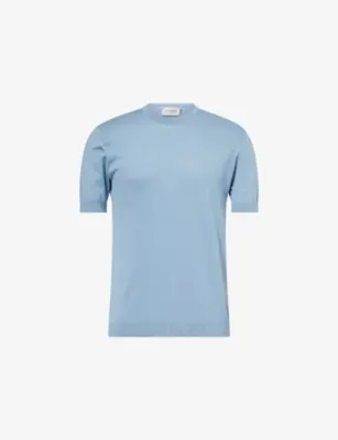JOHN SMEDLEY Torin Short-Sleeve Cotton-Jersey T-Shirt - Mountain Mist detail 3