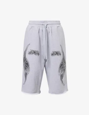 GODMADE Vivid Logo-Print Cotton Shorts
