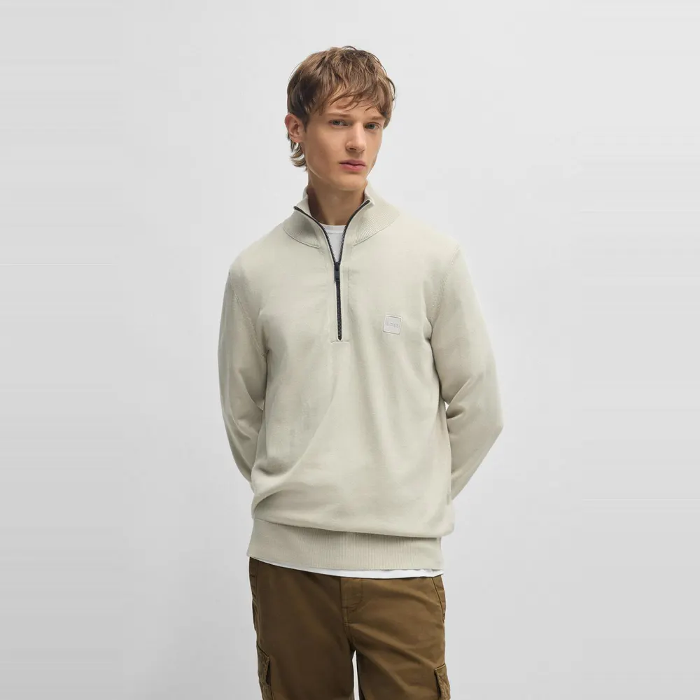 Boss Men's HBO Kanobix 1/4 Zipped Sweater detail 2