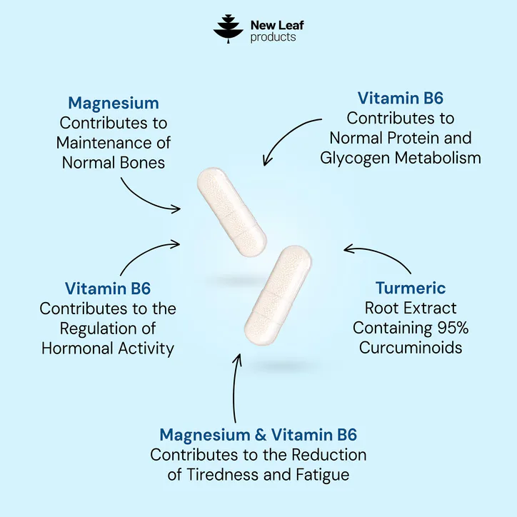 New Leaf Products Magnesium & B6 Capsules, additional product view 2