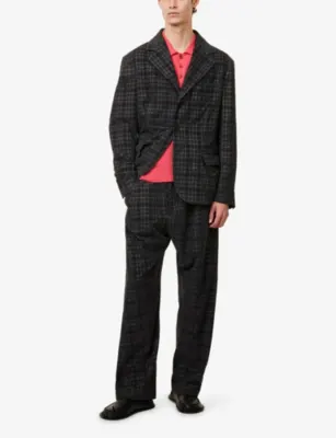 VIVIENNE WESTWOOD Drunken Straight-Leg Checked Corduroy-Cotton Trousers detail 2