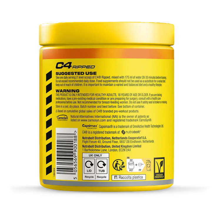 Cellucor C4 Ripped Pre-Workout Tropical Punch 165g detail 2