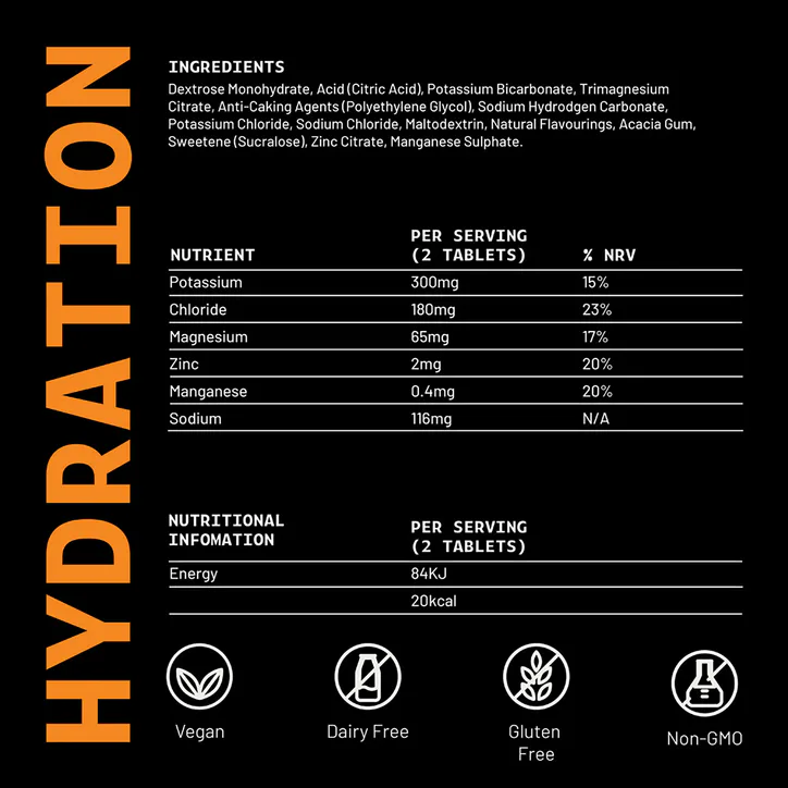 HIRO Hydration - Lemon & Elderflower (Electrolyte Tablets) 20 Tablets, additional product view 3