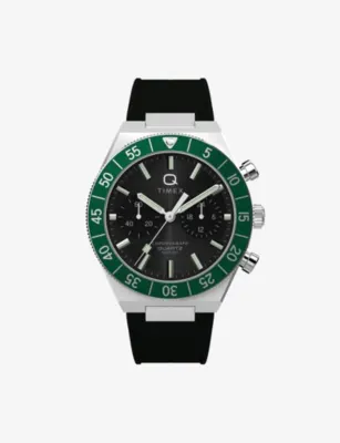 TIMEX Q Timex Continental Chronograph 40mm Synthetic Rubber Strap Watch